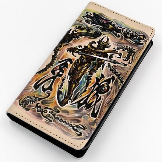 牙狼【GARO】原画手帳型スマホケース：縦15㎝×横7.25㎝以内の全機種対応可