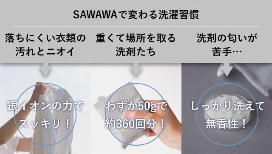 洗濯物　洗濯槽の除菌・消臭　SAWAWA AG+ 爽泡　日本製