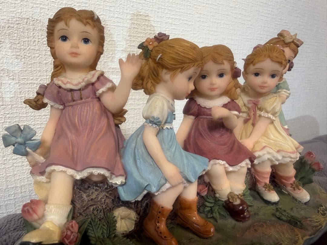 【Ricardo Shelmani 】5人の少女　陶器人形　リカルドシェルマニ