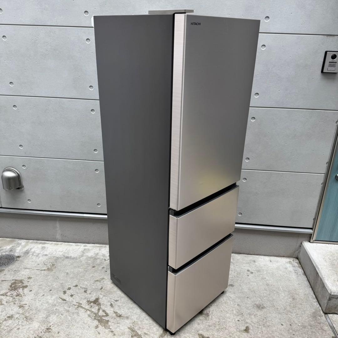383⭐️配送取付無料★日立冷蔵庫大型3ドア　左開き　自動製氷　300L〜400L