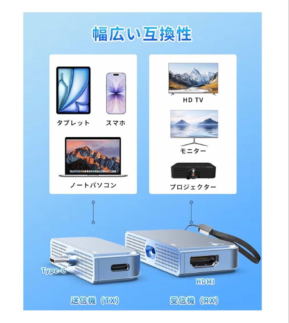 新品　hdmi無線ワイヤレス　hdmi送受信機　変換器1つ付き