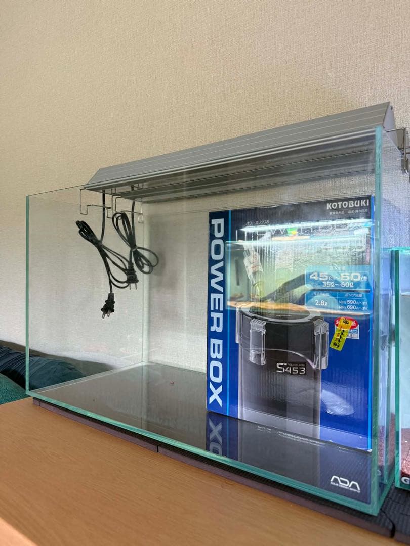 Adaガラス水槽＋POWER BOX S453セット