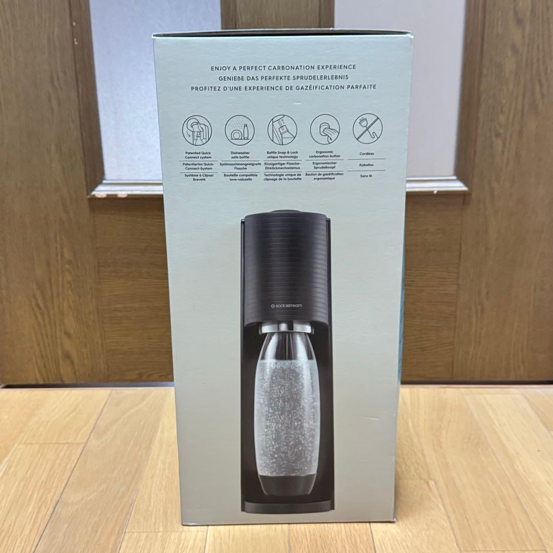 新品 未使用 ソーダストリーム テラ TERRA ブラック ガス一本 炭酸
