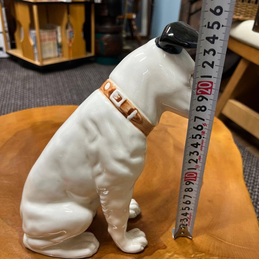 爪あり希少品　美品【Victor】ビクター 陶器 ニッパー犬 H25cm