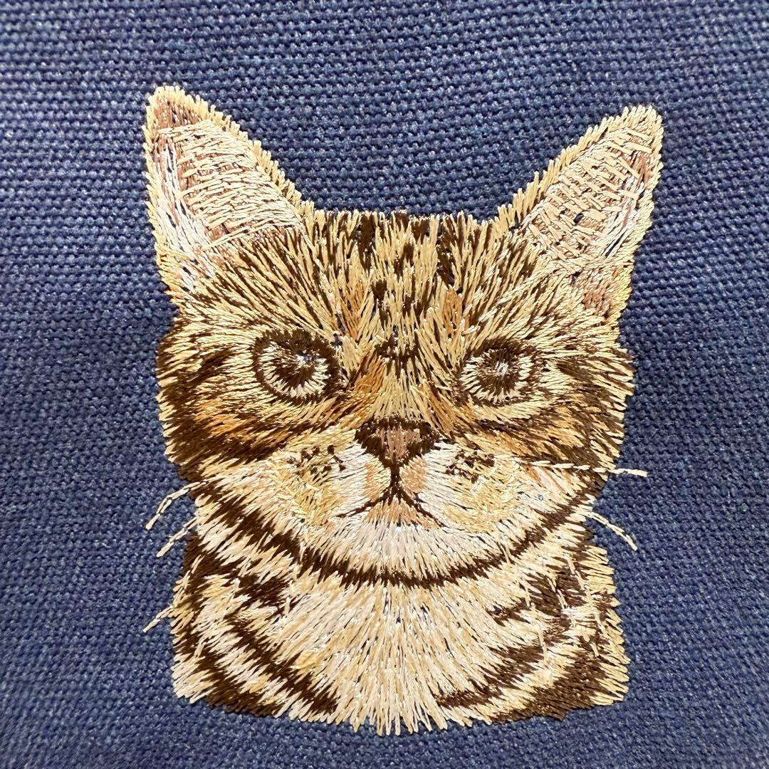 アメリカンショートヘアー刺繍♡ビンテージ帆布のトートバッグ
