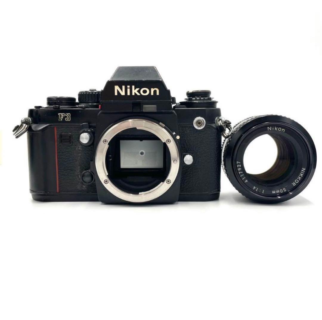 完動品　Nikon F3 単焦点レンズ付き 50mm フィルムカメラ