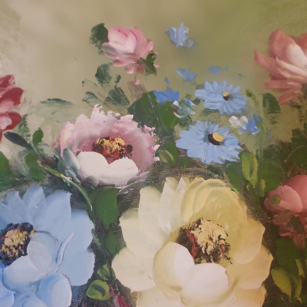 非売品 希少 S.ENDOH 豪華装飾額縁付き 花 絵画