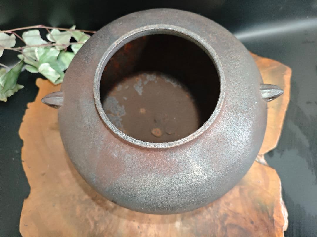 A224【人間国宝】釜師 高橋敬典作 真形釜 共箱入り 茶道具