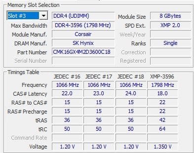 Corsair DDR4 3600 16GB(8GB×2)