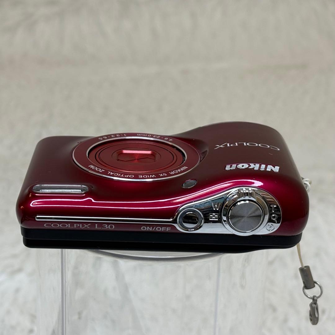 美品　Nikon COOLPIX L30 レッド　単三電池　コンデジ　動作品