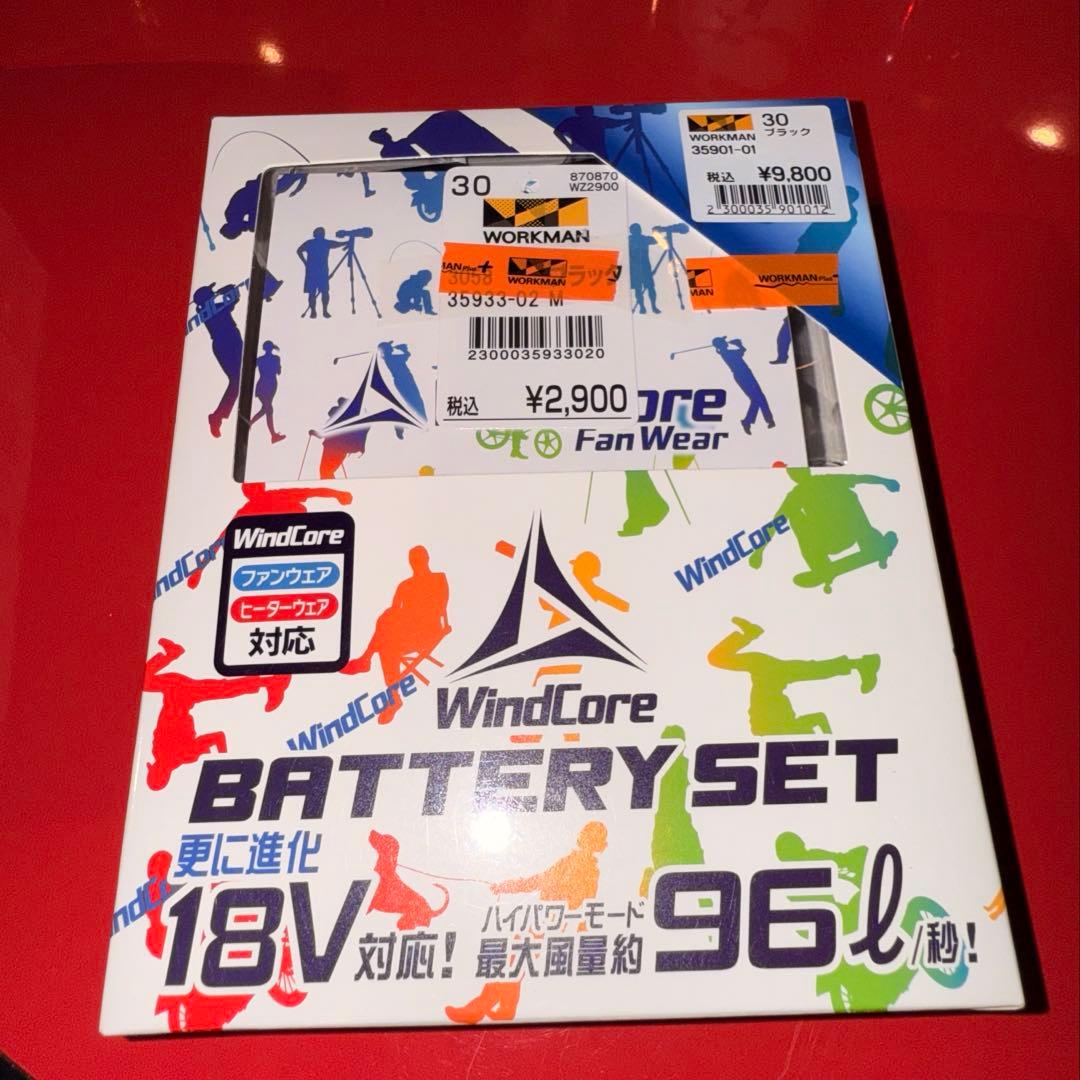 WindCare 空調服 Mサイズ ベスト、バッテリー、ファンのセット