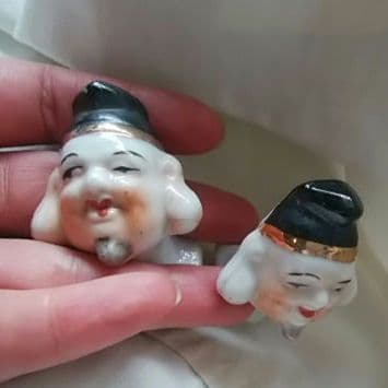 恵比須様の顔のネジ　陶器