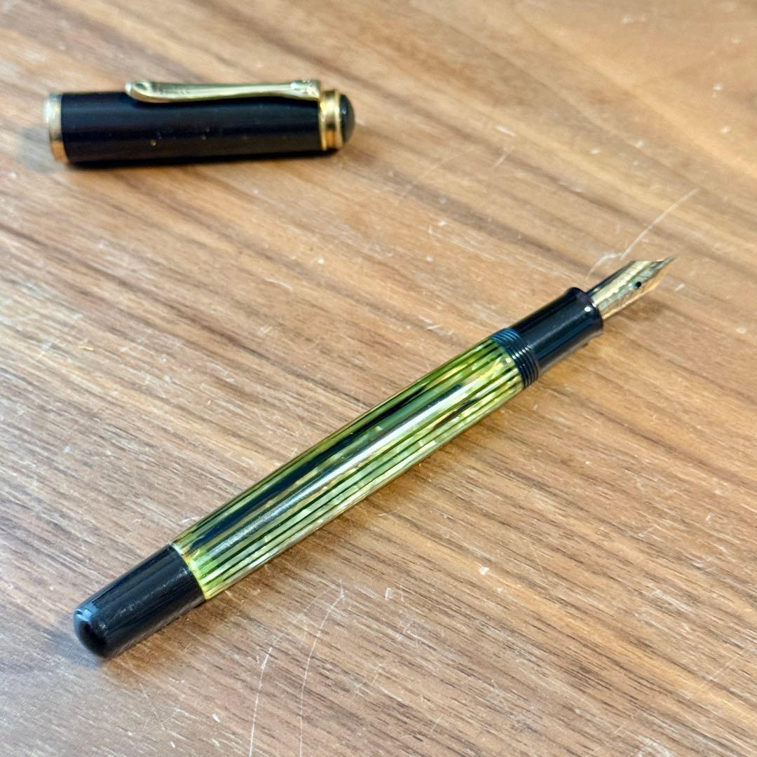 Pelikan #400 茶縞 万年筆 EF 1950年代 ヴィンテージ