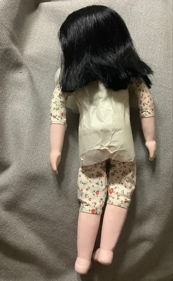 お顔に目立つひび割れあり！市松人形 藤村明光 約40cm