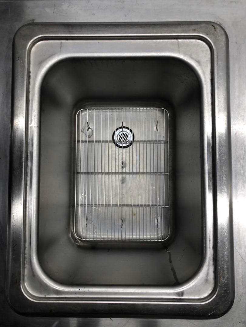 ☆地域限定送料無料☆工場整備品☆作業台　アイスボックス付き　幅850 ステンレス