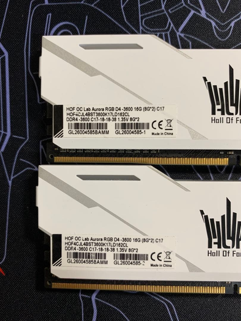 メモリー GALAX HOF OC Lab DDR4-3600 CL17 B-Die