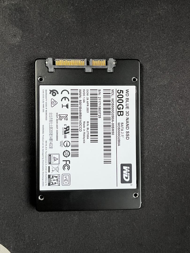 WD Blue 2.5インチ SSD 500GB 中古品