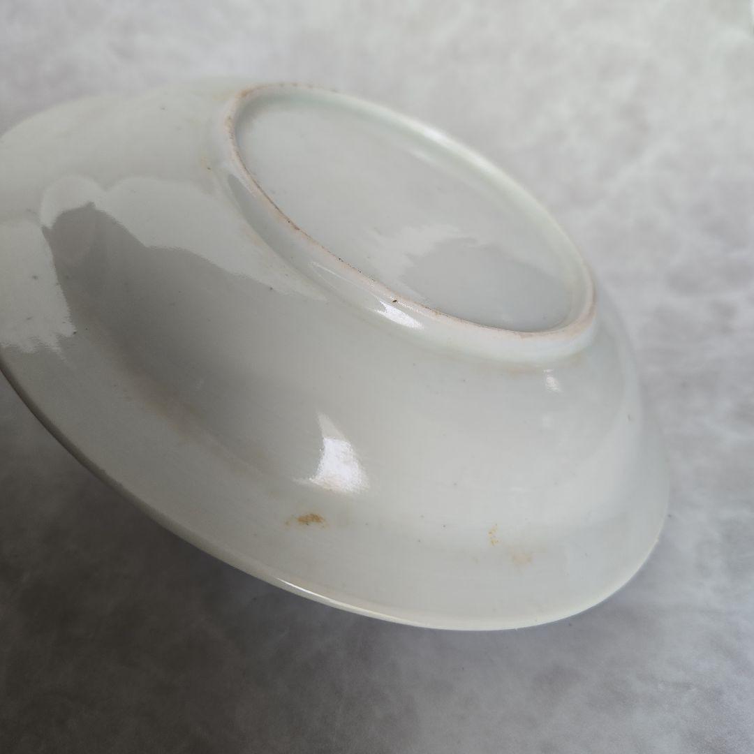 古伊万里　染付　兜皿　六寸皿　江戸　薄瑠璃　骨董　金継ぎ　アンティーク