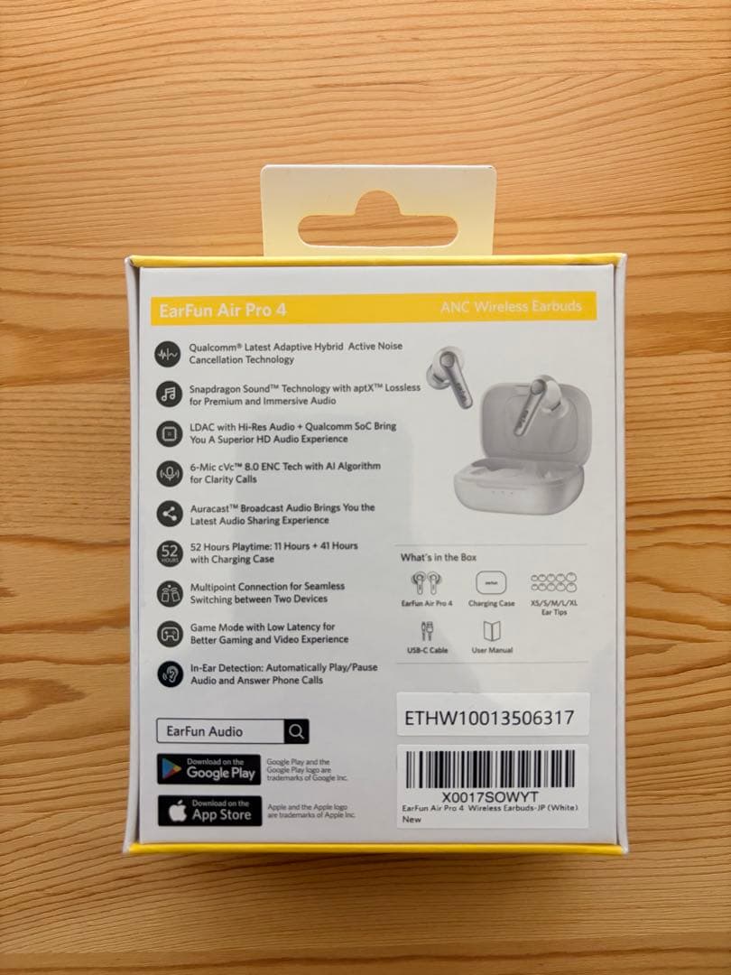 EarFun Air Pro 4 ULTRA ANC ワイヤレスイヤフォン
