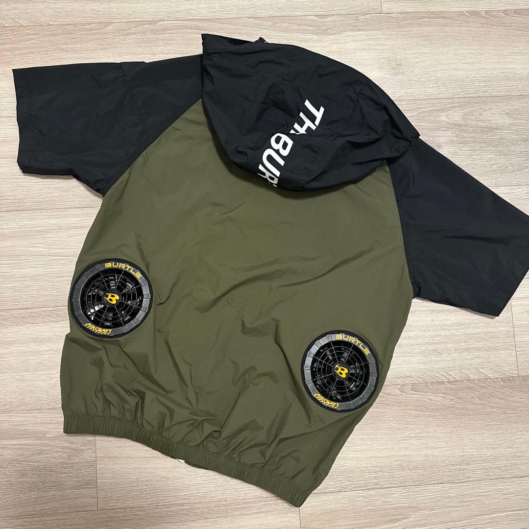BURTLE バートル 空調服 S 黒/カーキ　冷却ファン&バッテリー付き