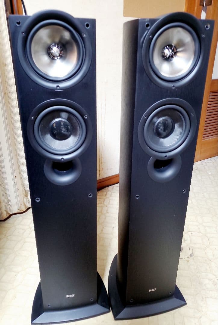 訳あり特価 KEF iQ50 トールボーイスピーカー ブラック 1本①
