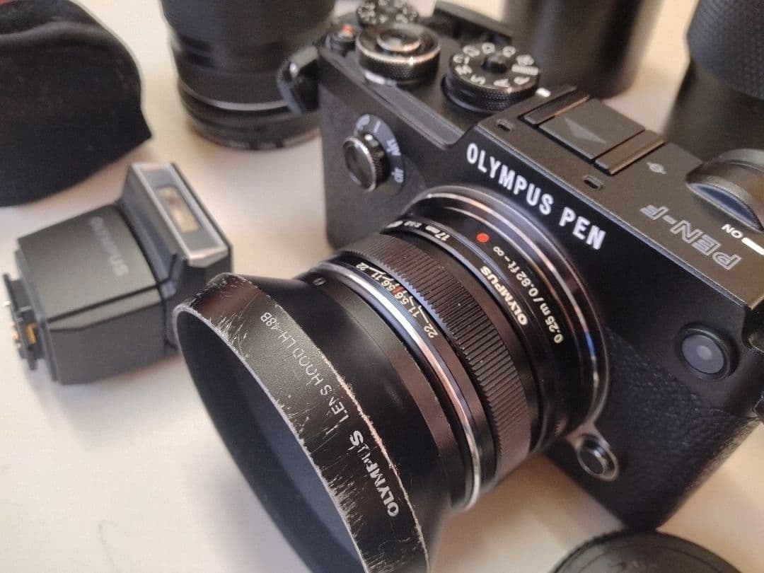 シャッター数１７００回　OLYMPUS PEN-F オールドレンズセット