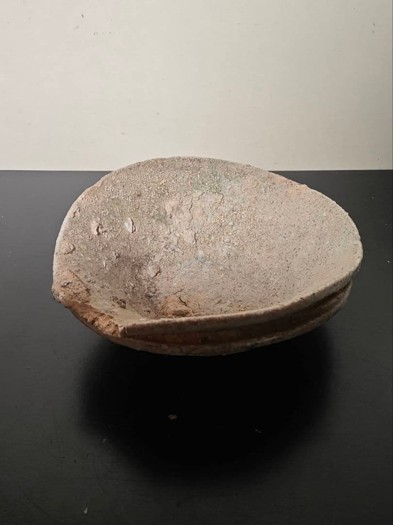 古常滑くっつき山茶碗　鎌倉時代　発掘品　自然釉　窯変　花呼ぶ器　古美術