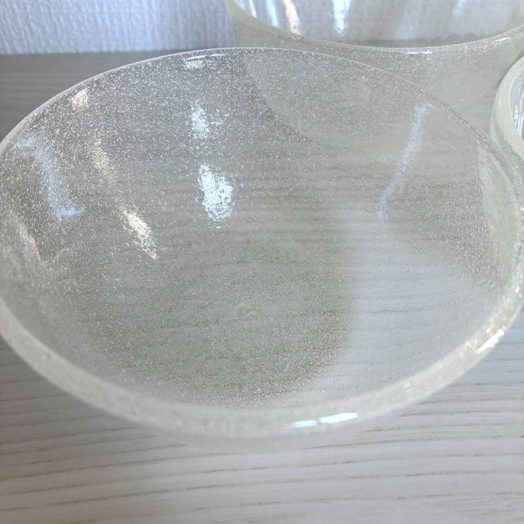 47【倉敷ガラス】小谷眞三 泡入り丸小鉢 6点セット