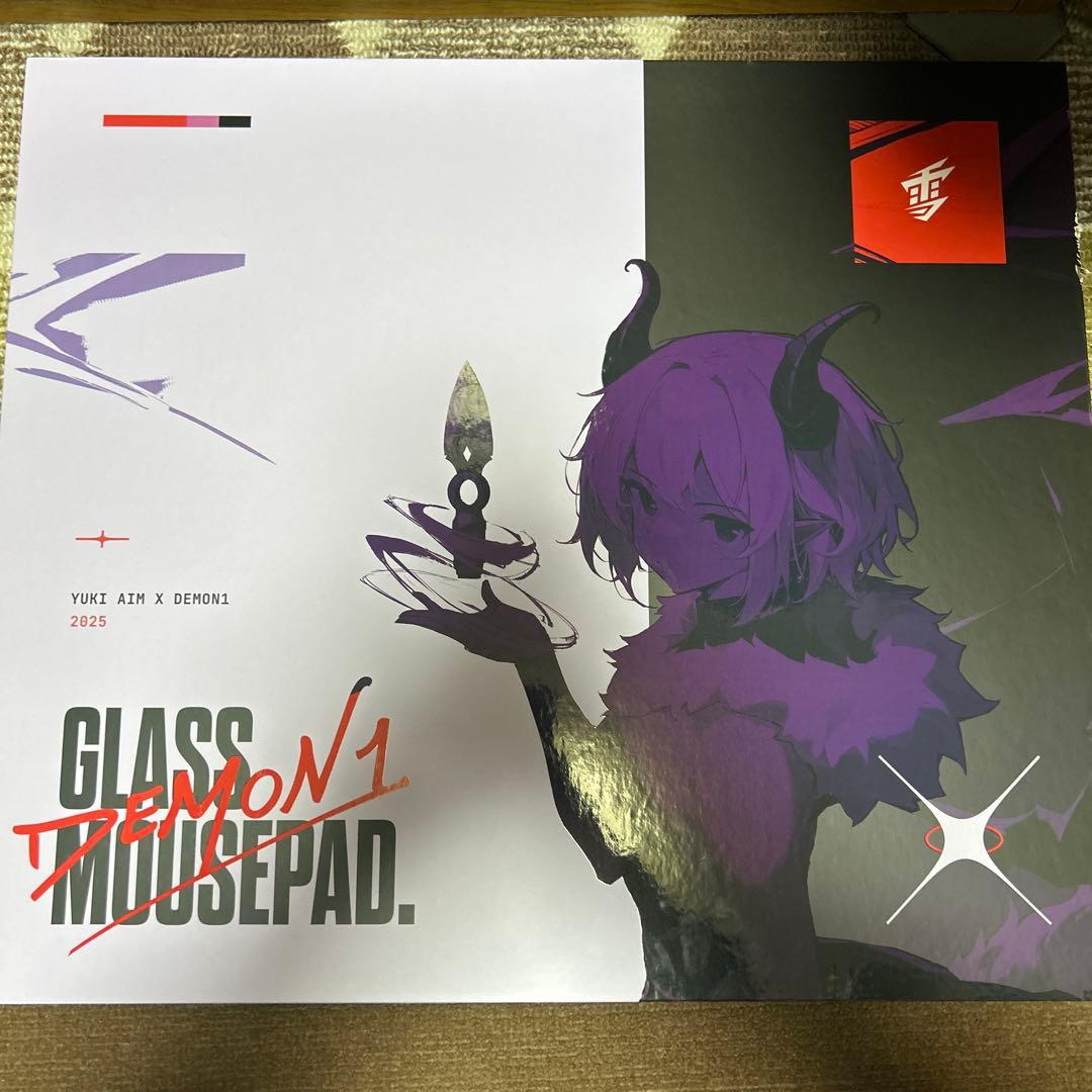マウス・トラックボール Yuki Aim x Demon1 Glass mousepad