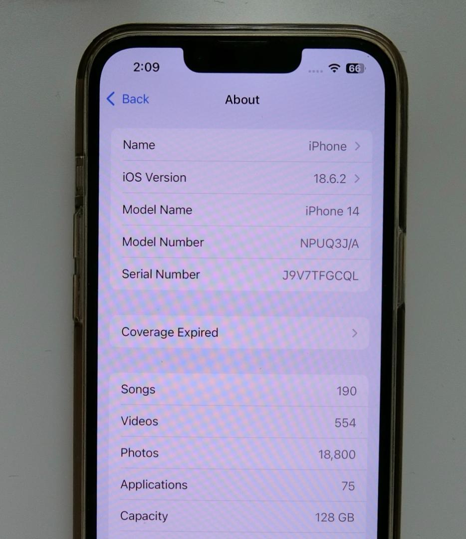 iPhone 14 128GB スターライト SIMフリー バッテリー 90%
