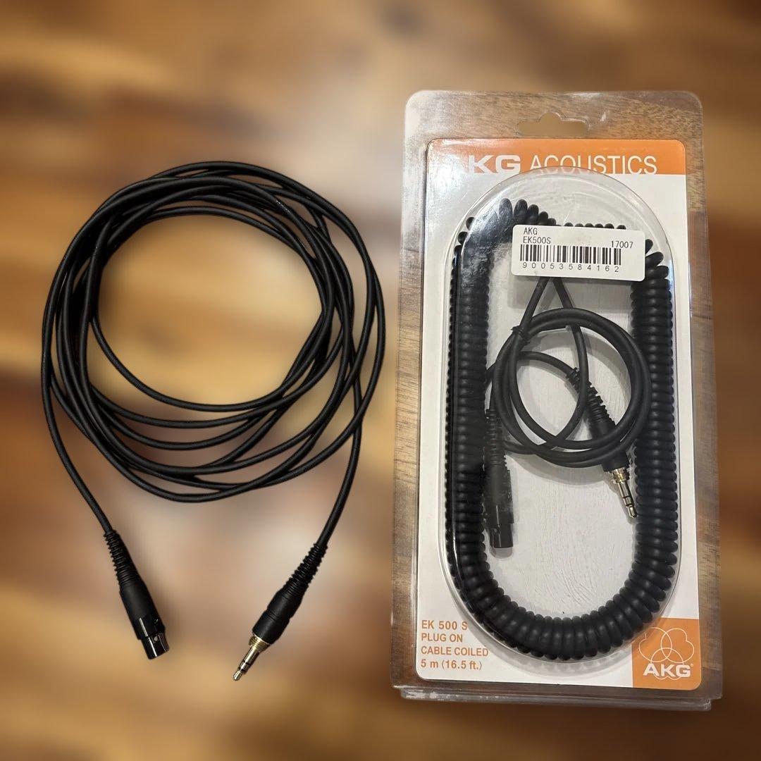 AKG K702 開放型ヘッドホン + 別売カールコード