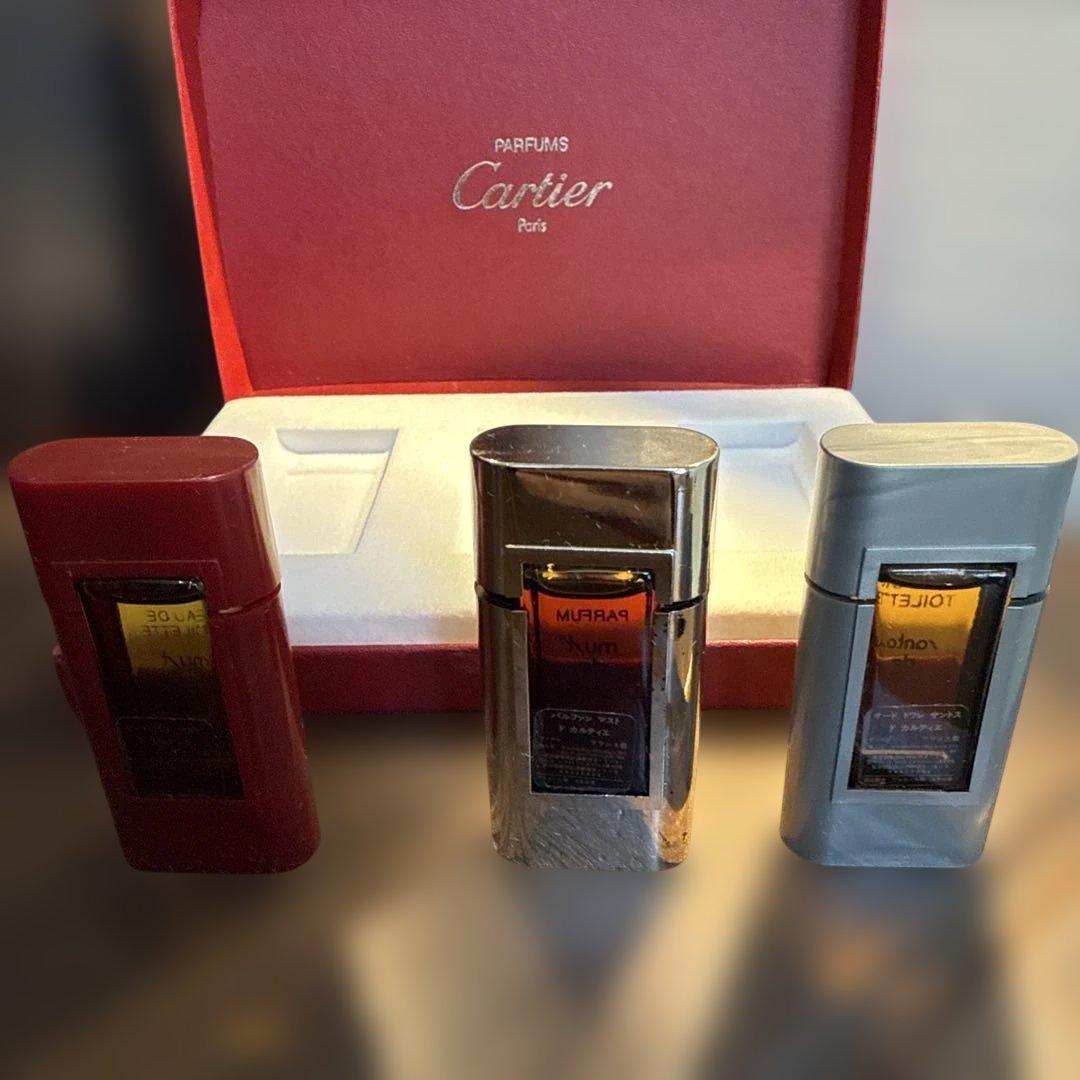 Cartier 3本ミニ香水セット 豪華ケース付き