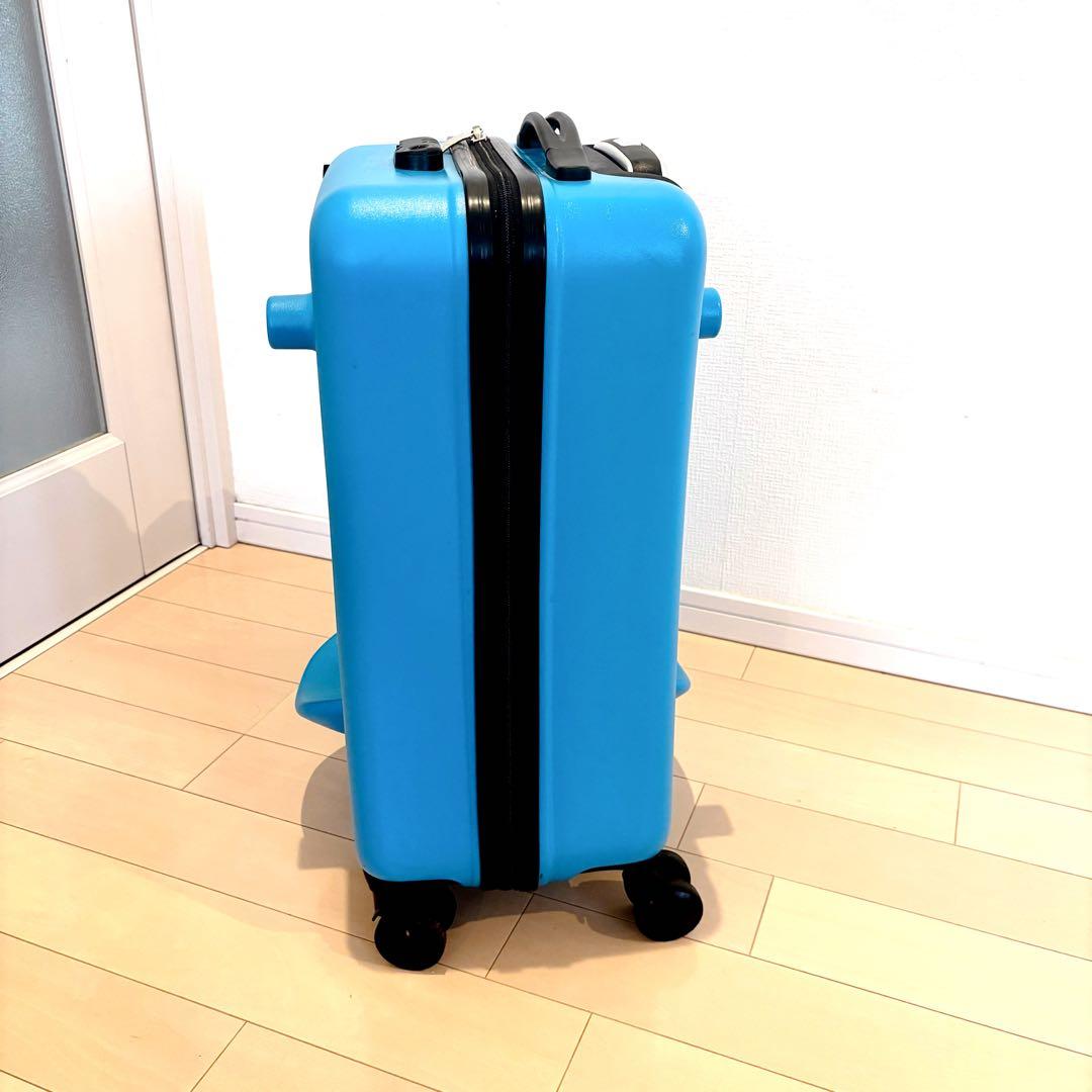 【美品】NORICCO 子どもが乗れるキャリーケース プレミアムシート 旅行 青