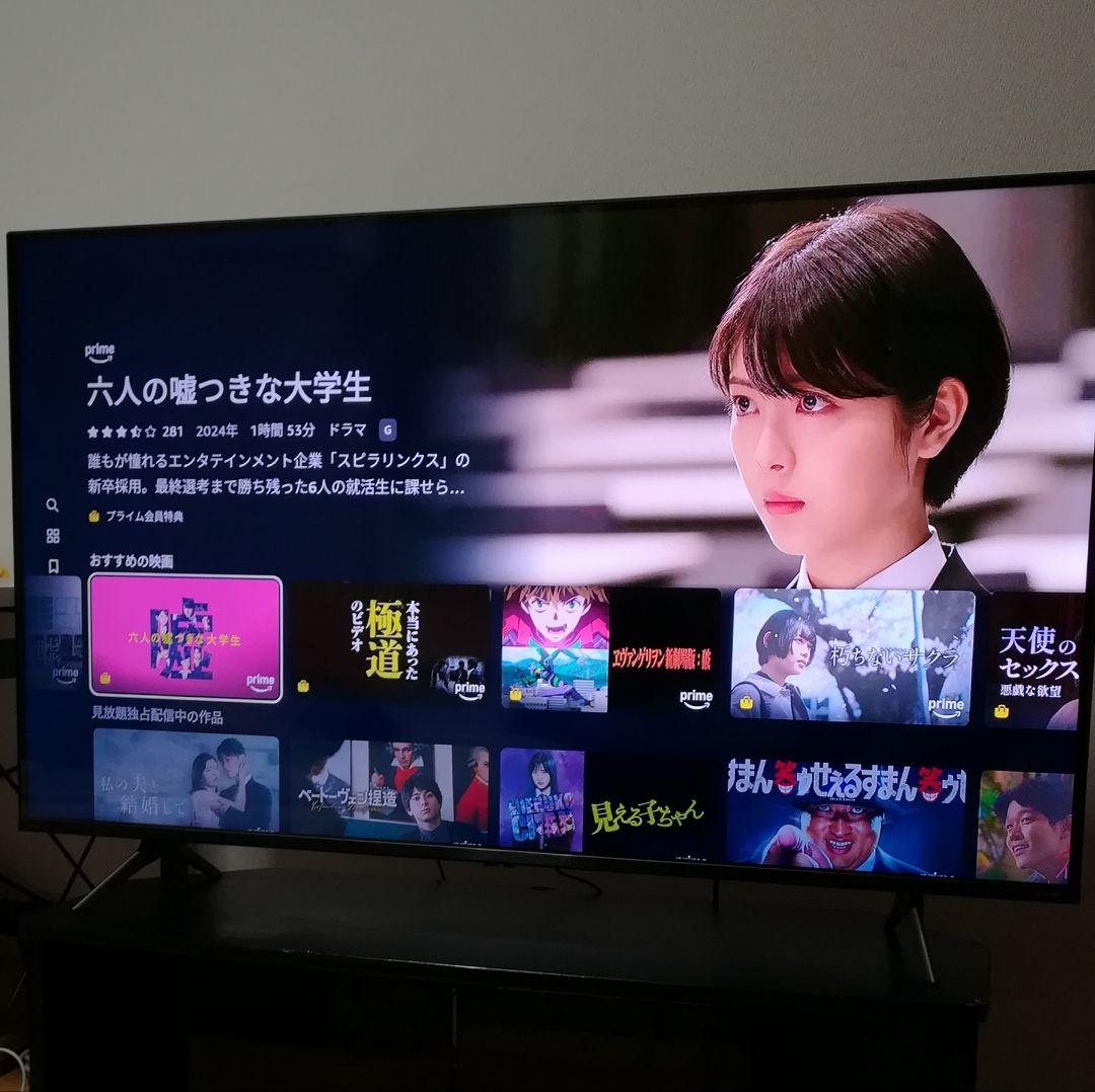 【美品／Fire tv stick 4Kセット／大画面55型】4K液晶テレビ
