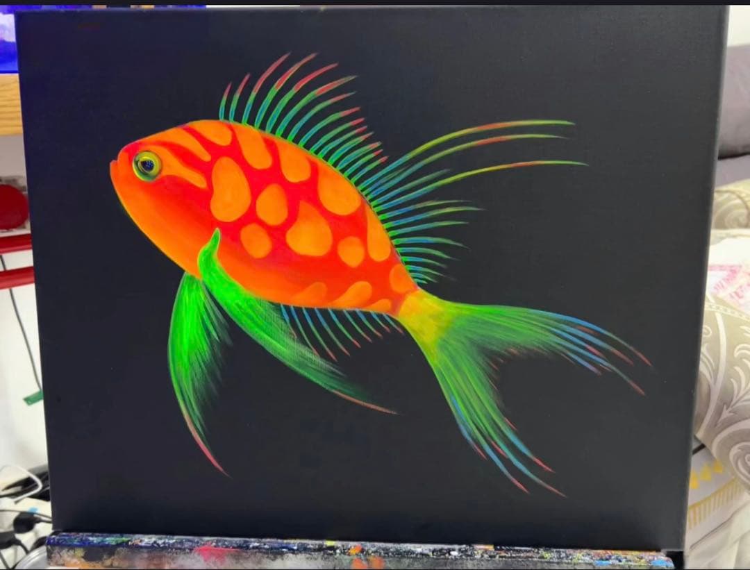 【オリジナル丙烯蛍光画】