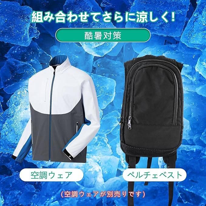 ペルチェ ベスト 空調服 冷却ベスト リュック 冷却プレート USB給電