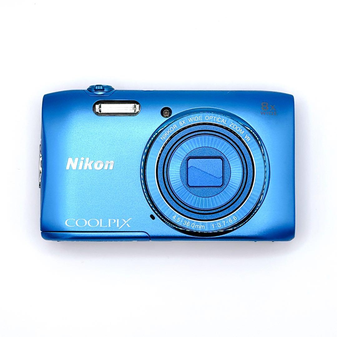【外観極美品】Nikon COOLPIX S3600 ブルー　オールドデジカメ