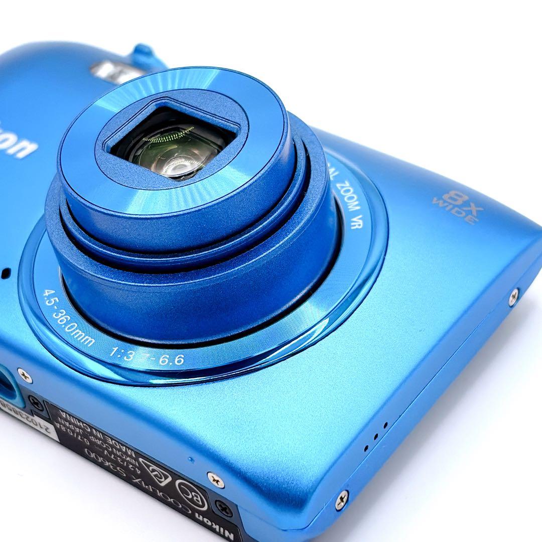 【外観極美品】Nikon COOLPIX S3600 ブルー　オールドデジカメ