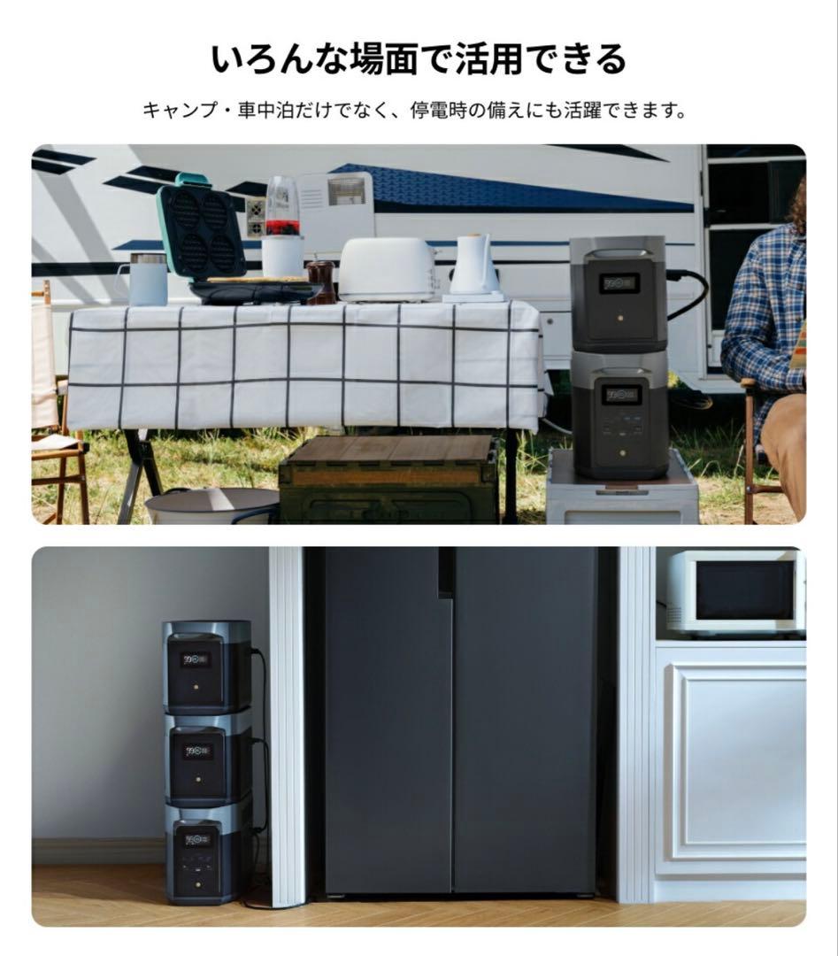 EcoFlow DELTA 2 Max 専用エクストラバッテリー 2048Wh