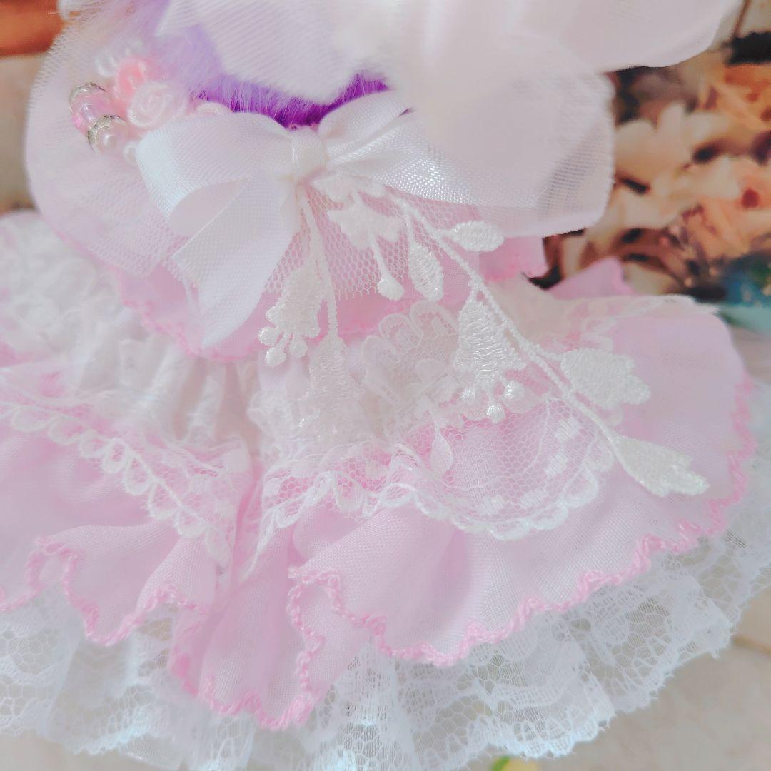 №03-023　お袖留め（ショート丈）付き　Roseピンク 　ぬい服 いつぬい