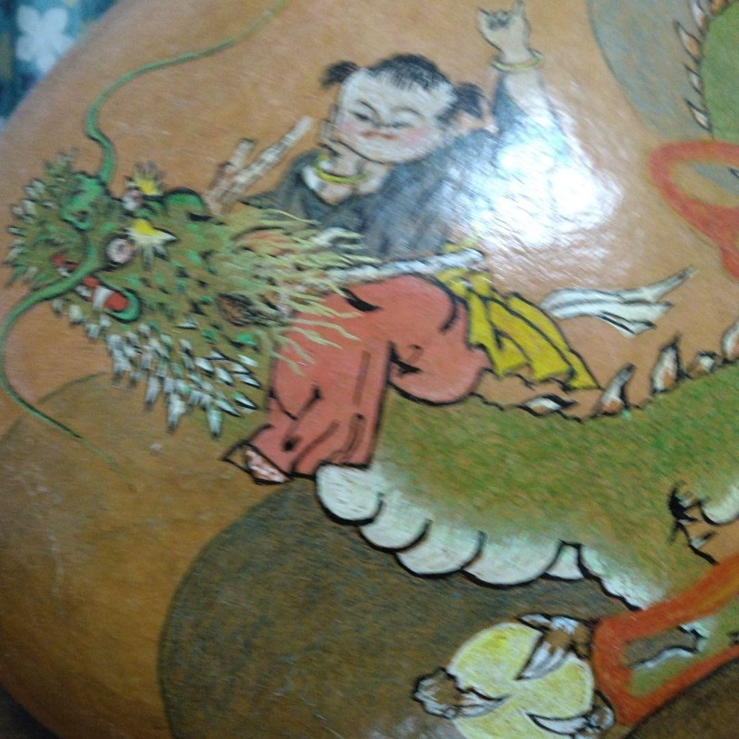 絵画付きひょうたん置物　　手作り