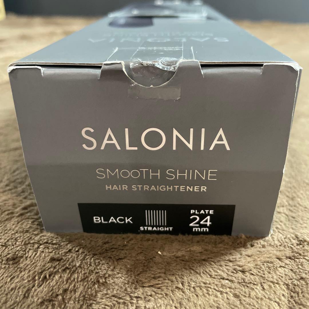 SALONIAストレートアイロン ヘアアイロン 24mm ブラック