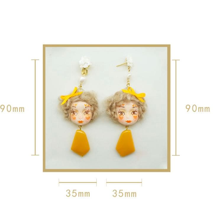 イヤリング・ノンホールピアス yellow doll