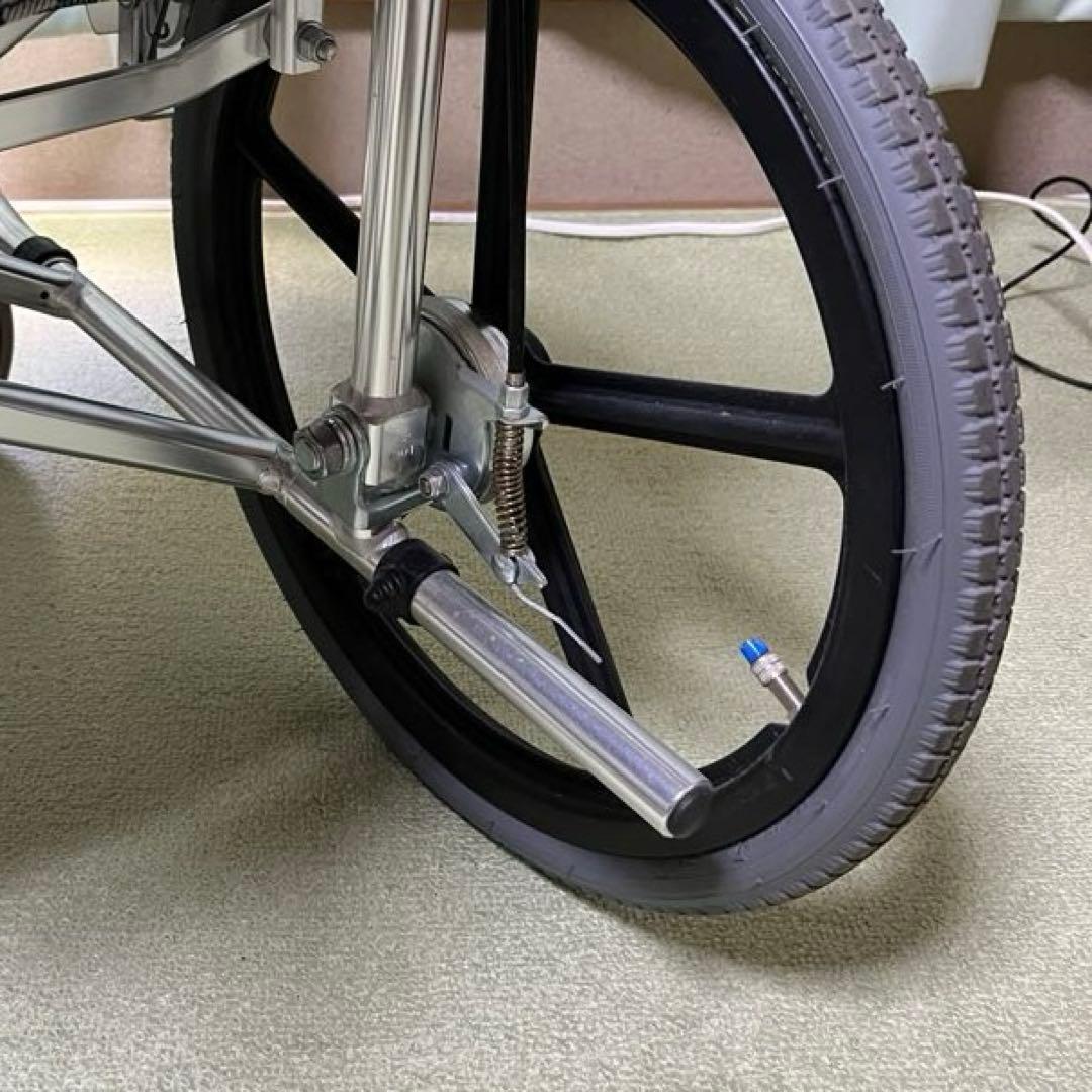 マツナガ　介助用車椅子 折りたたみ式　AR-301 チェック柄