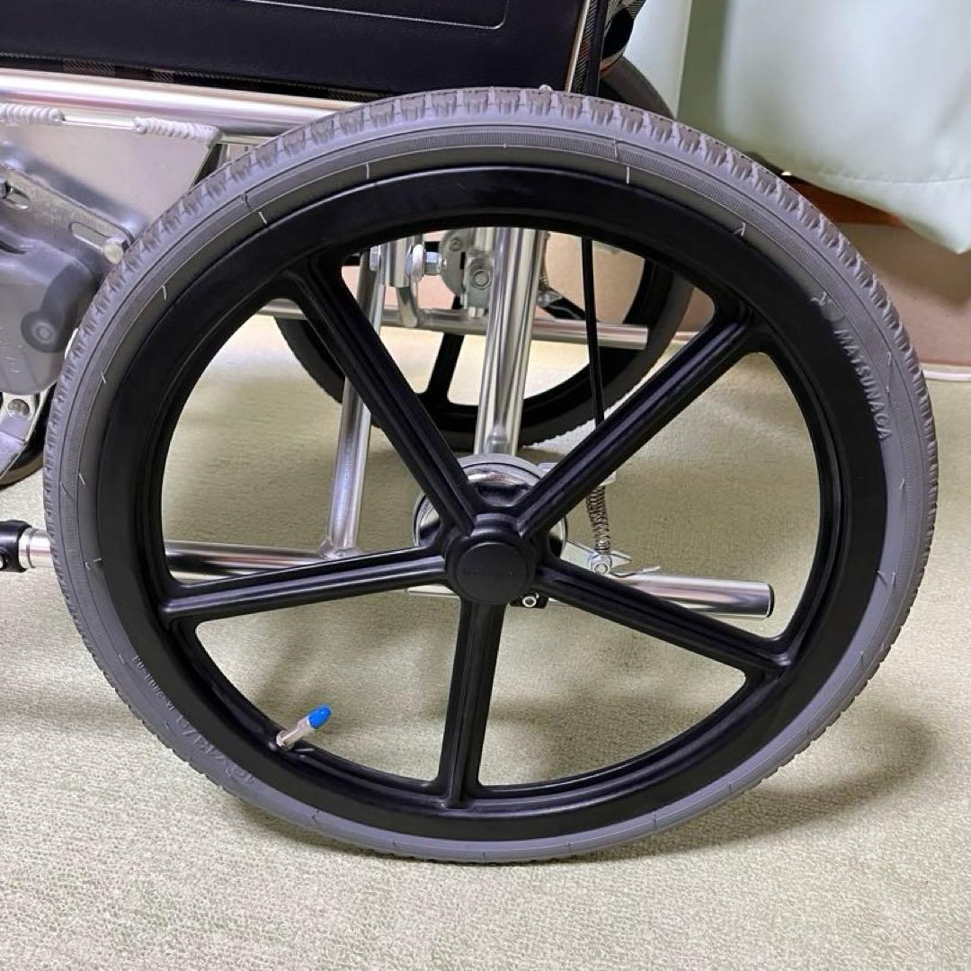 マツナガ　介助用車椅子 折りたたみ式　AR-301 チェック柄