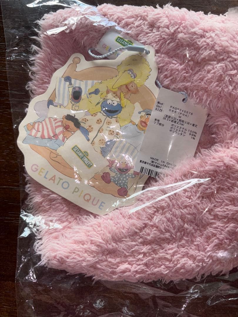 ジェラートピケ (SESAME STREET)エルモ ケープ　ピンクM 新品