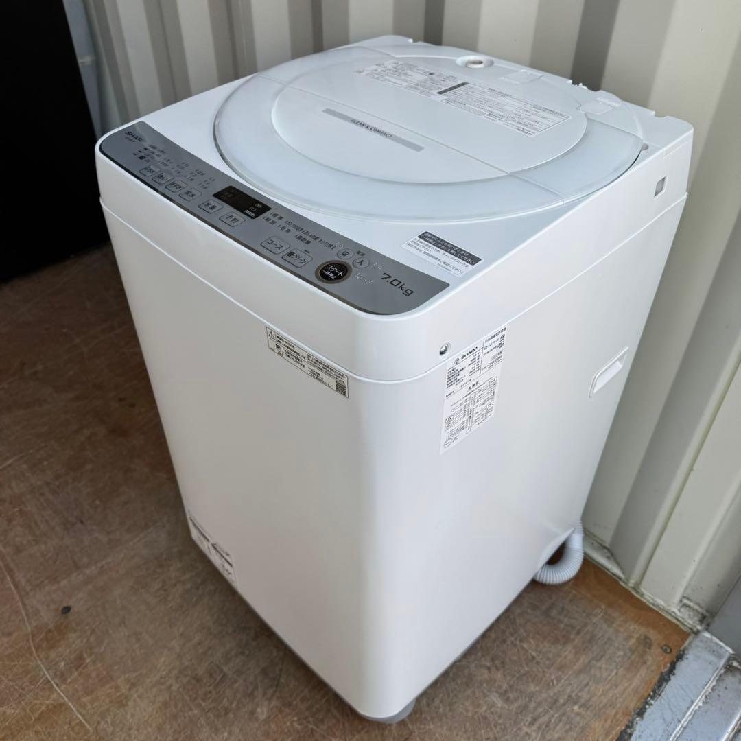 47⭐️2022年製美品★シャープ　洗濯機　7KG　大型　一人暮らし　大容量