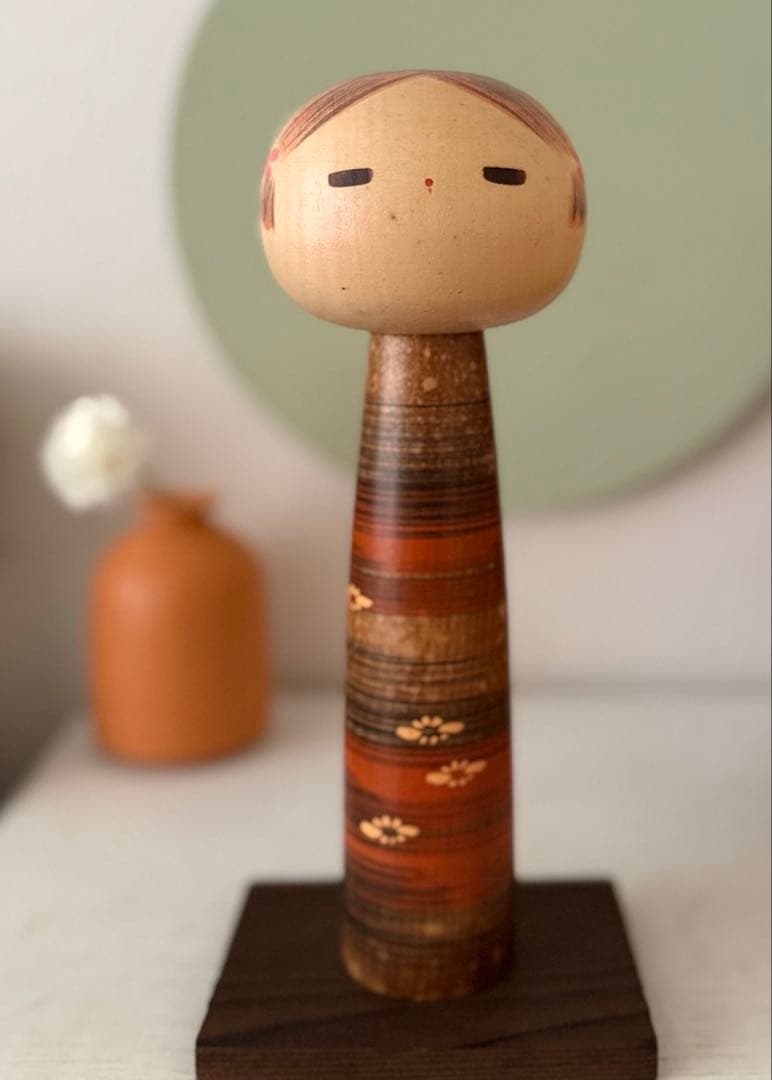 Sanpei 山中三平 作｜創作こけし「畔道」｜約24.5cm｜共箱付