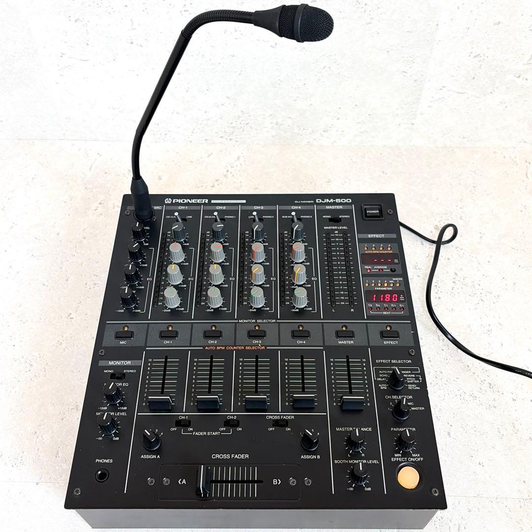 別売マイク付き Pioneer DJM-500 パイオニア DJミキサー
