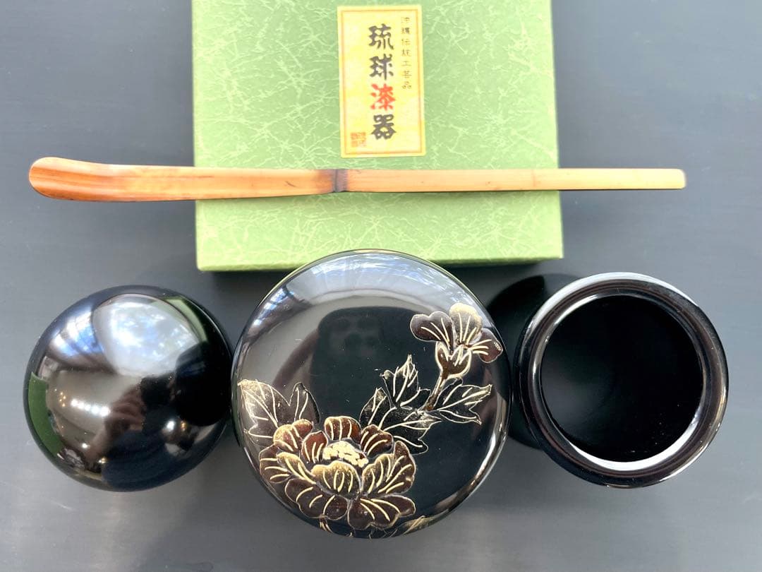Amazon価格8万円　新品・希少　琉球漆器　高級　棗・茶杓・香合・太鼓